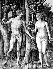Grafik Adam und Eva